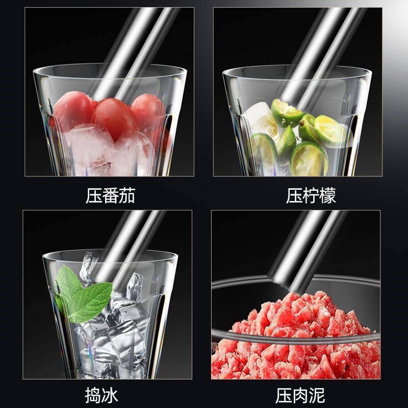 热销不锈钢碎冰棒冰锤捣汁棒调酒专用水果捣碎压汁棒柠檬锤棍
