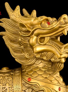 热销铜麒麟摆件一对黄铜火麒麟家用招客厅玄关财办公室麒麟大号