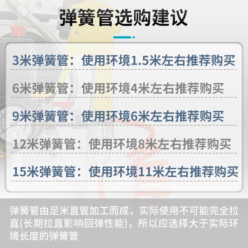 热销气吹枪软管弹簧气管软管气泵螺旋可空压机高压气动快速接头8M图片