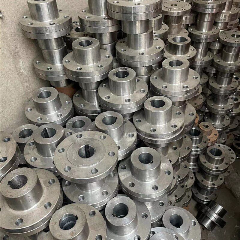 热销凹凸缘联轴器 法兰盘联轴器 电机减速机45钢 膜片联轴器全套