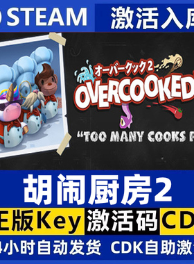 Steam正版 胡闹厨房2 Overcooked! 2 国区激活码 现货秒发