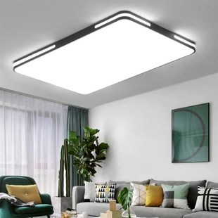 温馨浪漫长方形铁艺led吸顶 灯具客厅灯简约现代大o气家用卧室灯