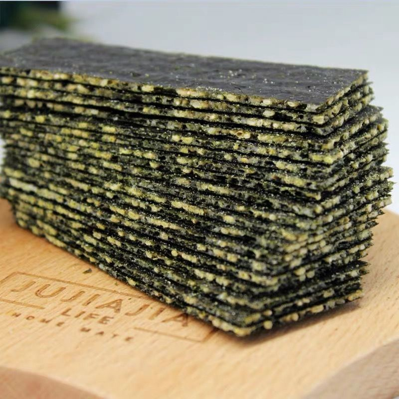 芝麻夹心海苔脆片袋装净重250克酥脆儿童休闲零食海苔片500克批发