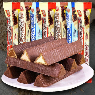 醇芙脆角巧克力棒熔岩三角酥脆解馋嘴休闲怀旧小零食(代可可脂)