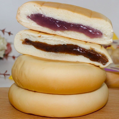 中辉铺子软欧包豆沙紫薯夹心手撕面包学生营养代餐速食面包批发