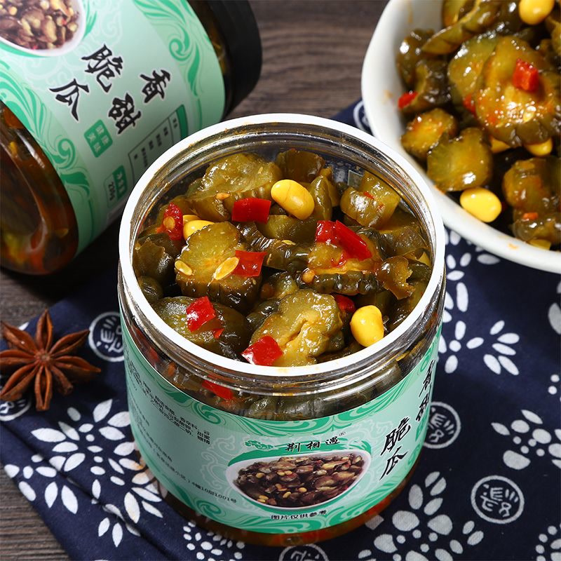 开胃脆瓜瓶装下饭菜香脆黄瓜酱瓜泡菜咸菜小黄瓜蜜汁香甜脆瓜爽口