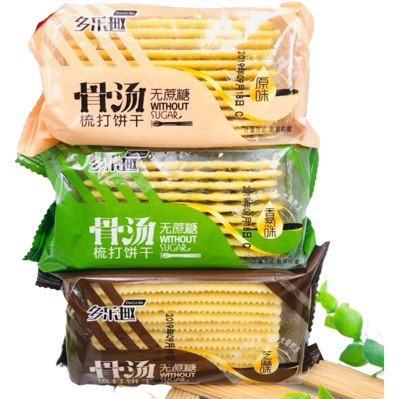 苏打饼干咸味无添加蔗糖哆乐趣坚果核桃花生松子原味香葱芝麻味