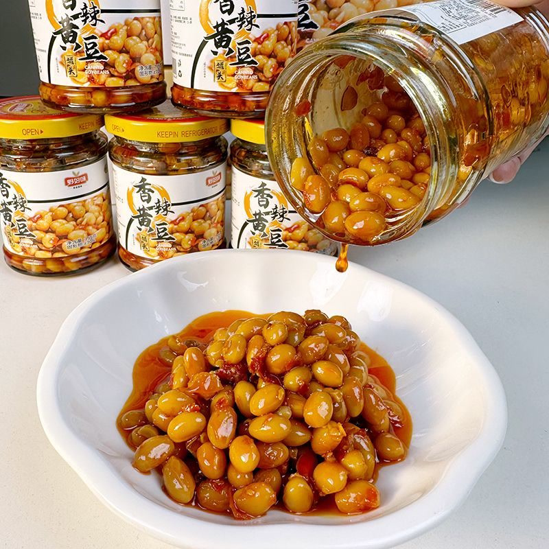 香辣黄豆155g瓶装辣八豆辣香开味开胃菜即食下饭菜酱豆豆瓣黄豆酱