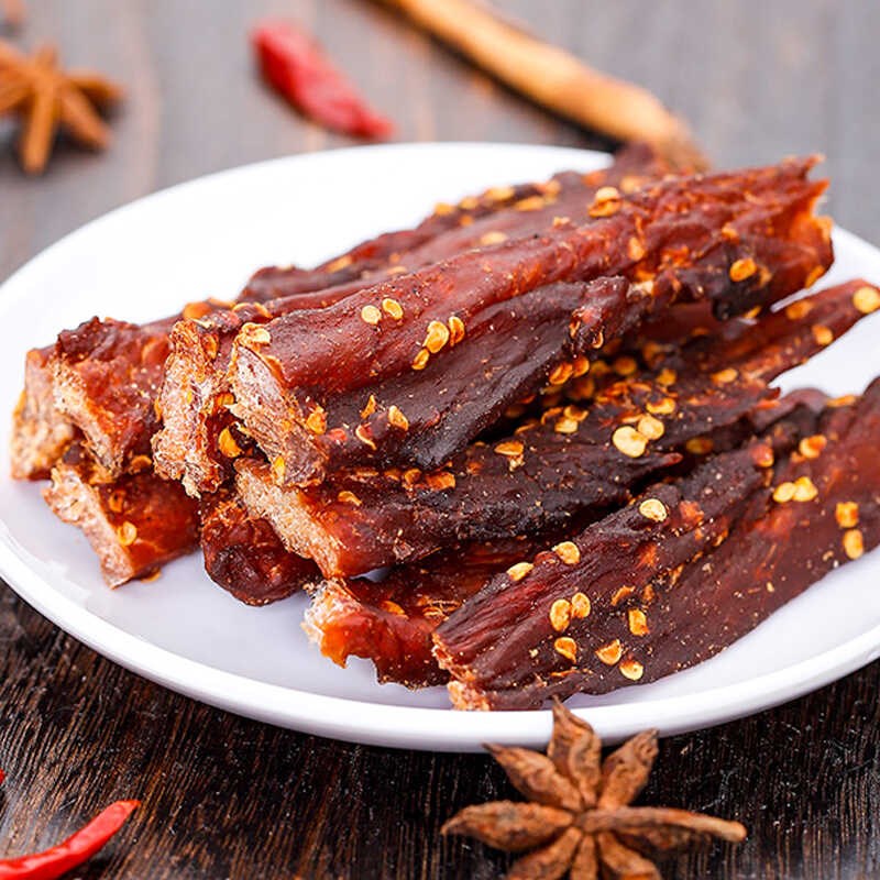 【憨豆熊_风干鸡肉条500g罐装】鸡胸I肉鸡肉条解馋鸡肉干饱腹零食