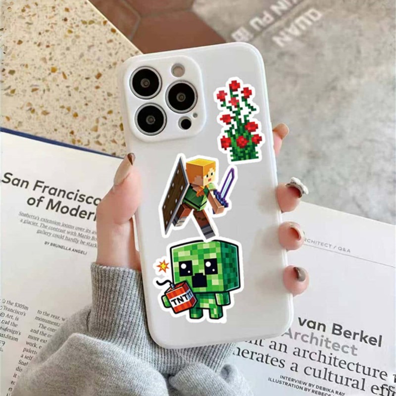 热销50个我的世界装饰贴纸DIY涂鸦分类簿保温杯手提箱笔记本电脑