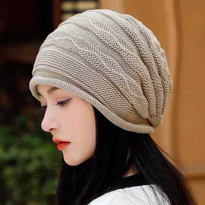 冷帽卷边薄款针织显脸小百搭春秋
