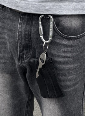 D型登山扣轻便收纳小包cleanfit腰间穿搭钥匙扣配饰高级包包挂件