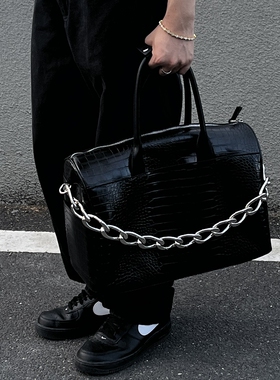 SFSN 原创cleanfit重工大号古巴扣腰链y2k金属朋克男女包包挂链