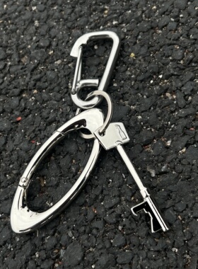 SFSN原创多功能小众设计感cleanfit风椭圆钥匙扣腰间挂饰高级配饰