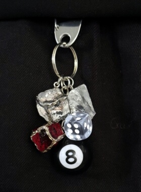 SFSN原创矿石骰子串手作包包挂件潮流设计穿搭钥匙扣腰间挂饰配件