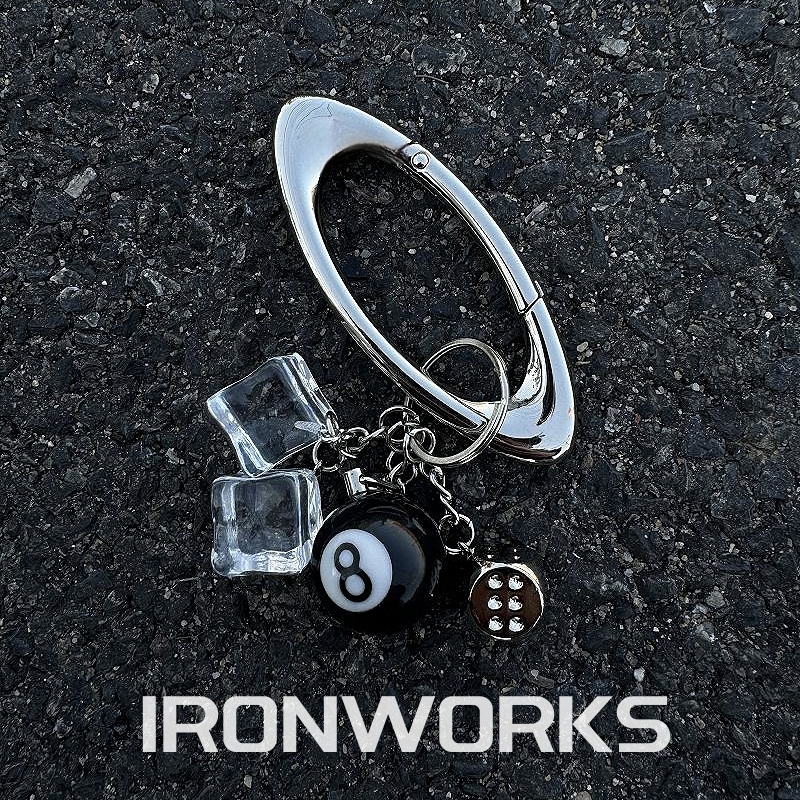 「Ironworks」双冰块原创椭圆登山扣cleanfit包包配饰钥匙扣挂件