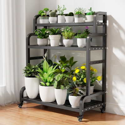 邻家别院花架子客厅落地式置物架