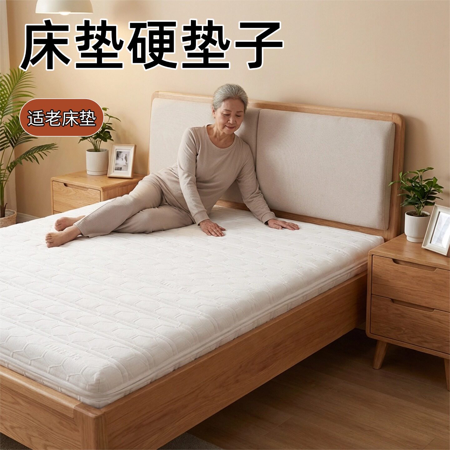 帝斯床垫硬垫子适老床垫S型黄麻水洗乳胶腰间盘突出专用榻榻米垫