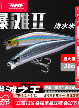 EWE美夏爆滩二代远投水面米诺浮水米诺翘嘴鲈鱼红尾鳜鱼路亚饵