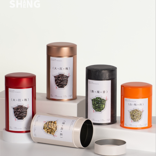 茶叶罐圆形铁罐马口铁罐高档茶叶包装盒金属小号便携密封罐可定制