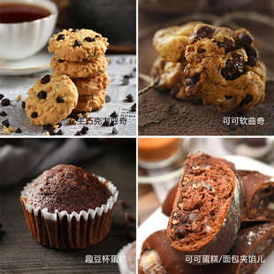 展艺巧克力豆黑巧克n力豆可可豆代可可脂烘焙原料耐高温100g装