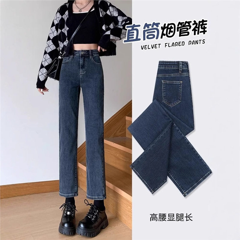 牛仔烟管裤女2025新款春
