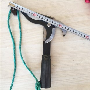 园林农用工具高空果枝剪黑色3号单滑轮带绳子铁库V配杆用高枝剪刀