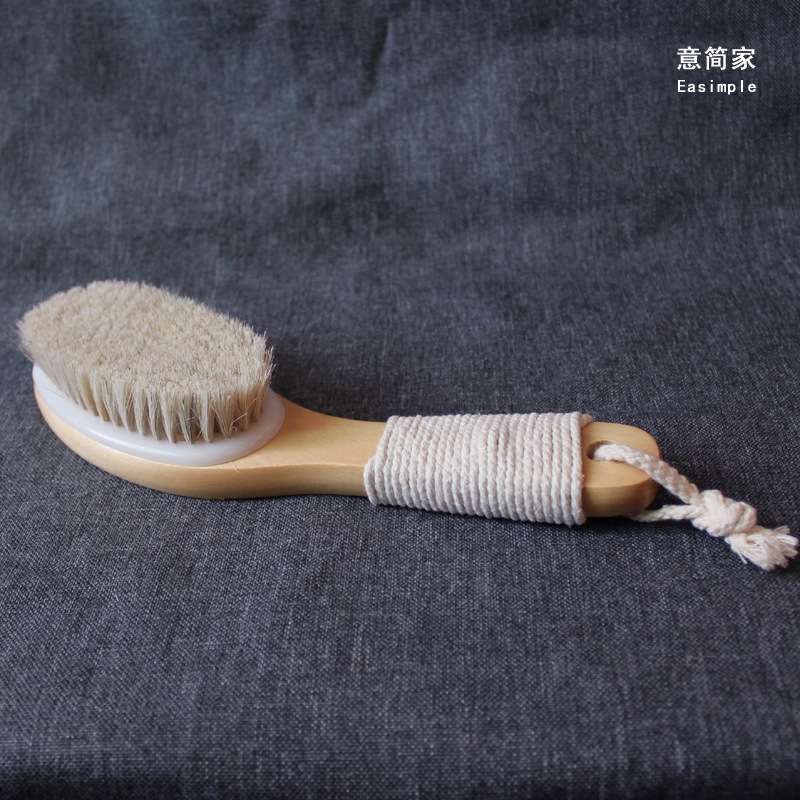 实木马鬃软毛拐角刷鸡腿刷搓背沐浴刷洗澡刷热销干刷酸刷子身体刷
