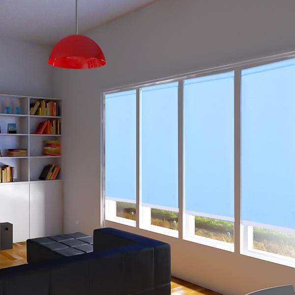 1F3窗帘卷拉式卷帘防遮阳光免打挂画窗百叶帘升降手晒拉窗雯929孔