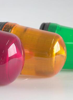 LED爆闪示灯IEY旋转闪烁信号警报灯螺栓2警4220v声光报器v警红橙