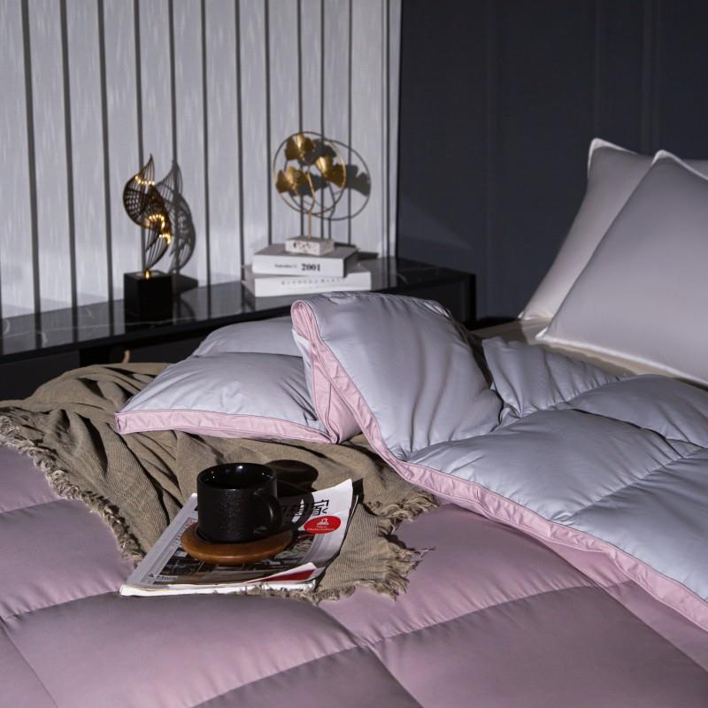 家4厂202212115天丝立被纯体羽绒套色AB版自充绒半成品防钻绒鹅绒