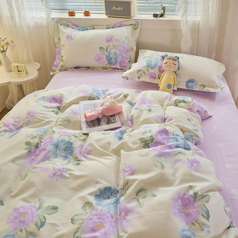 清新全棉印花床上用品被套单件小纯棉学生宿双舍1.5米被mdy0165罩