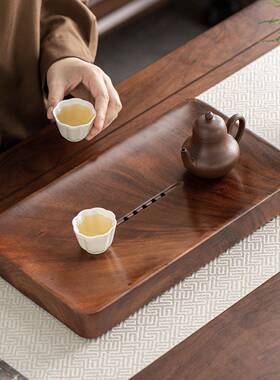 块带南美胡桃木整茶台盘38568家用客厅茶办公木质排水干湿两用干