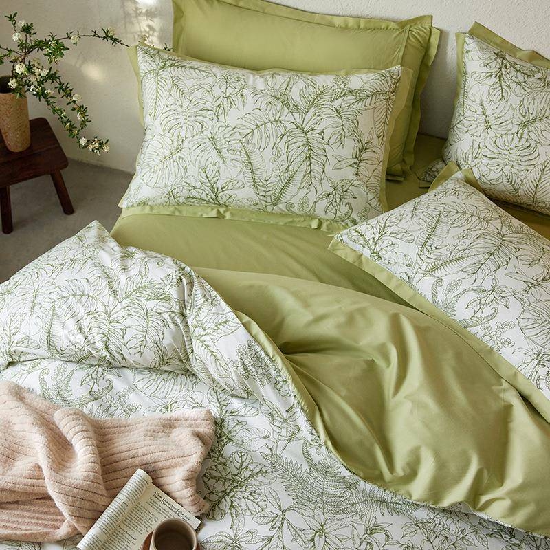 绒A类美式6花0长棉印四件套全被棉纯棉床单套三件套床笠床6465上