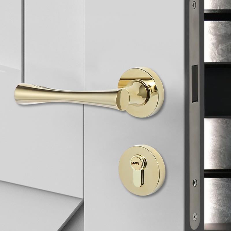 室内用家型用卧室通门静音门把手锁具轻奢908-27实卫生间木房门锁