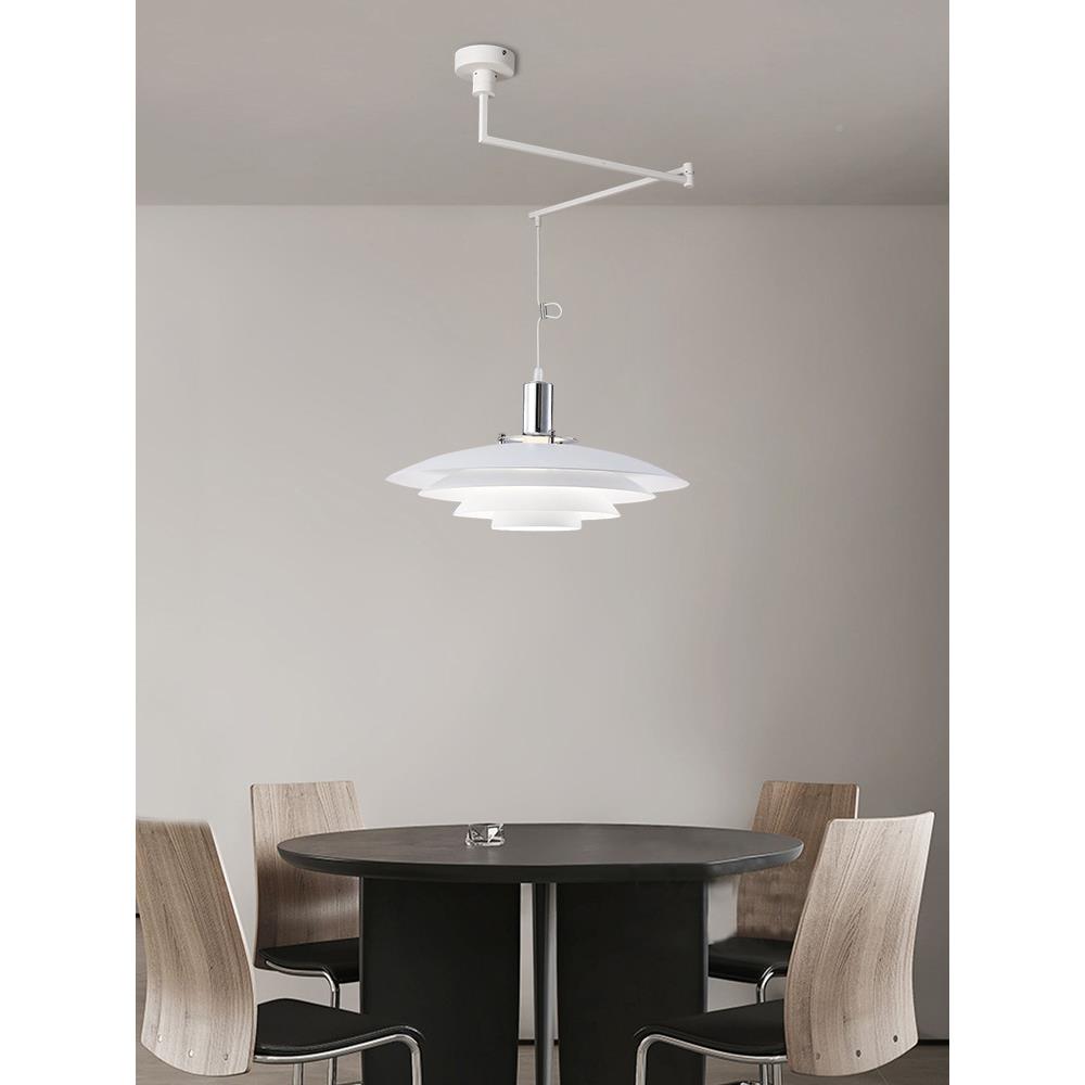 可移位飞碟厅餐吊灯p5缩多层丹麦圆桌岛台摇h臂伸527单头饭厅吊灯