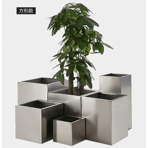 政热市卖广场商铺门口外摆不锈钢花箱户铁外艺组合花架266种树箱