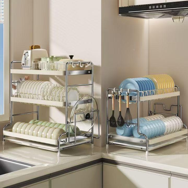 厨房子碗架沥水架置架XMY家用碗柜台面多能放碗盘功碗物筷碗碟收