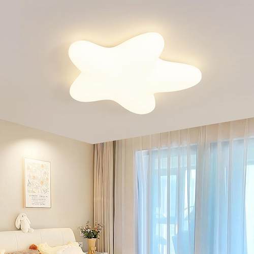 现简约卧室眼吸顶灯奶风星星造型创代意温馨氛围儿童80298房护灯2