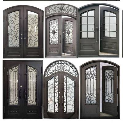 进门农村自建房入户门别墅防盗大门门铁艺534新中式雕花铁别墅户