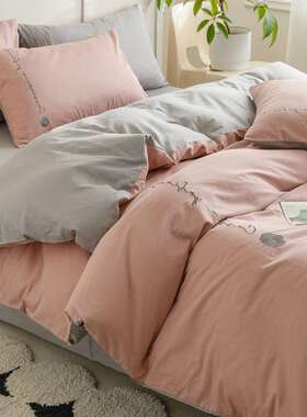 纯色纯棉被套单件全棉童儿床单罩单人学生宿AYK舍150x020x被20被