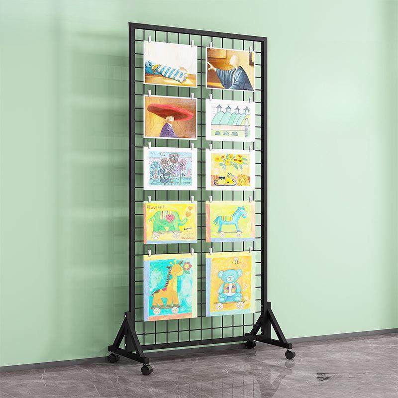 格物展网示架理移动货架铁丝网幼AL100667儿园作品饰品置架挂钩收