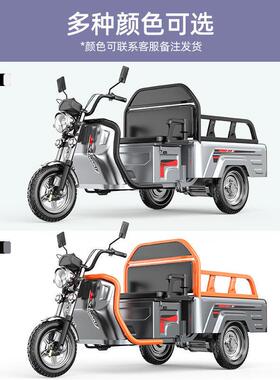 人动三轮游车休闲可拉货客两用电电车家用兜风车观光览接91017送