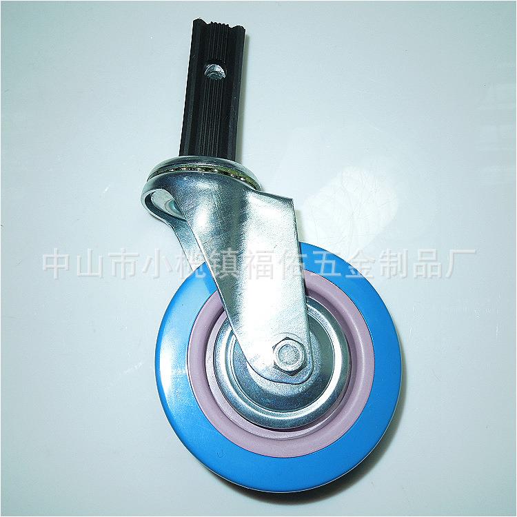 4寸C灰轮胶5寸家具脚轮家具PV餐车轮子TPR轮4寸PVC活脚轮酒店推车