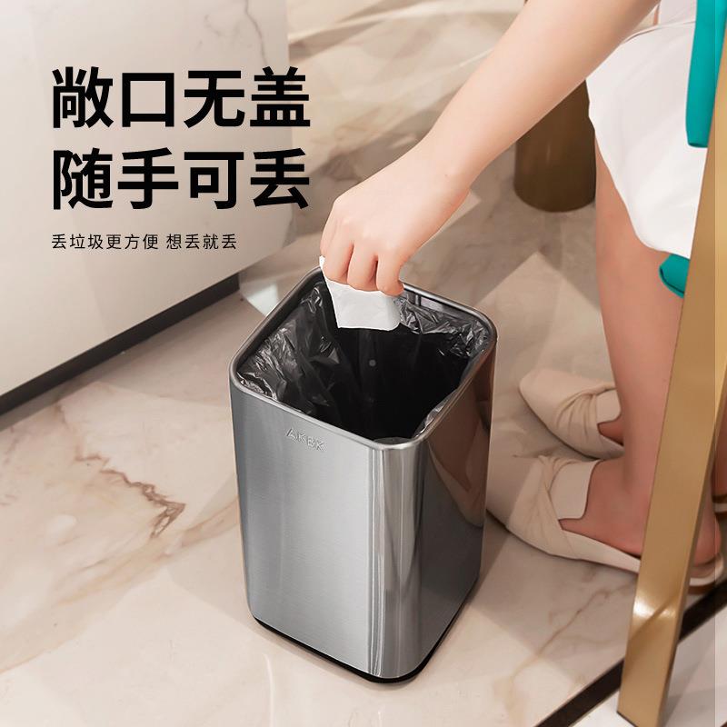 双层圾无盖不厅锈钢家用桶厕所厨房客卫NF双层垃生间高颜值垃圾垃