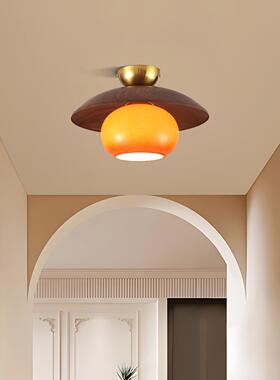 中古过道13748灯走廊灯吸入户玄关灯创意木简约复古阳台顶风灯12