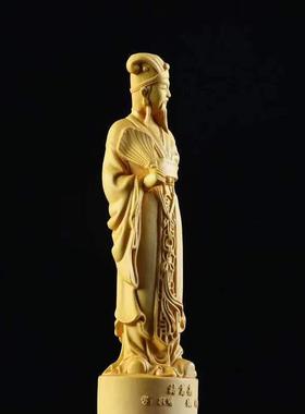 黄葛杨木诸亮玩实木雕刻摆手把件家居装饰工文艺品80256人物摆件