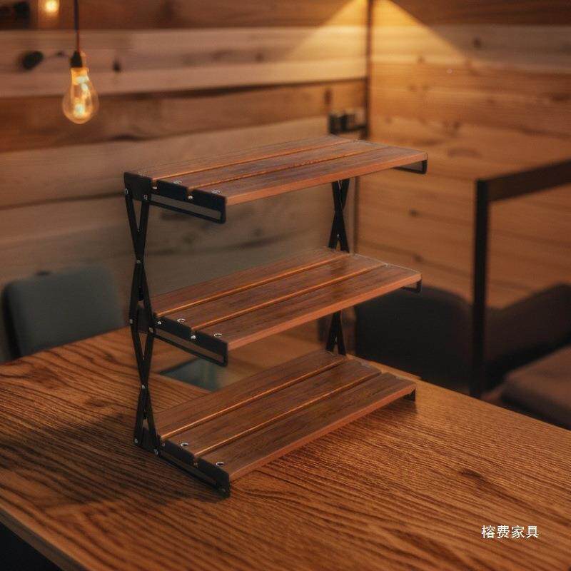 桌户外置物可折叠便携式电脑整理架电竞桌搭三架层收纳VXJ子架小