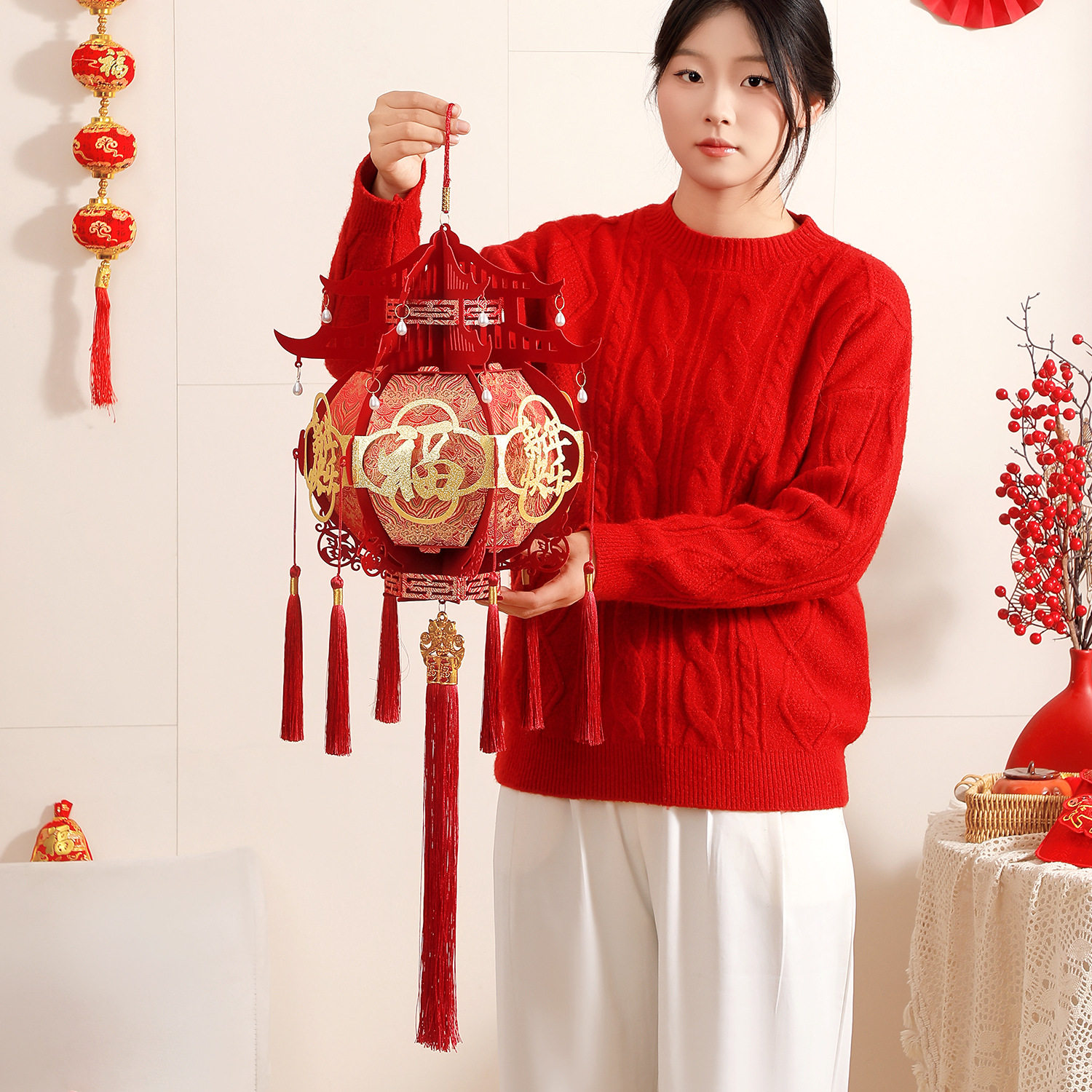 春节灯笼材料包大门新款新年挂饰宫灯马年大红客厅喜庆布置装饰,节庆用品/礼品,灯笼材料包,淘宝优惠券,粉丝福利购,淘宝优惠卷