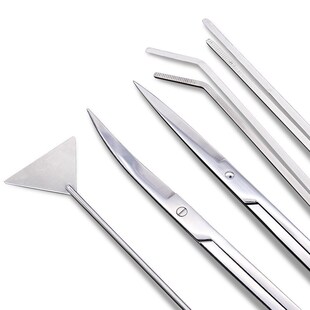 家用水x草修剪工具 不锈钢水草剪刀 水草剪刀五件套